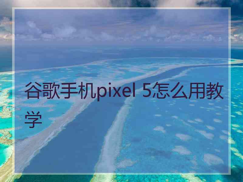 谷歌手机pixel 5怎么用教学