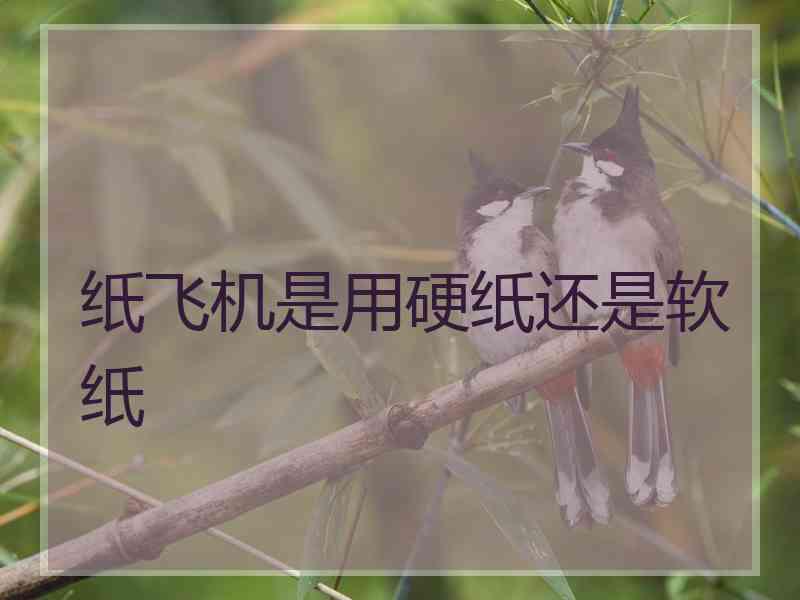 纸飞机是用硬纸还是软纸