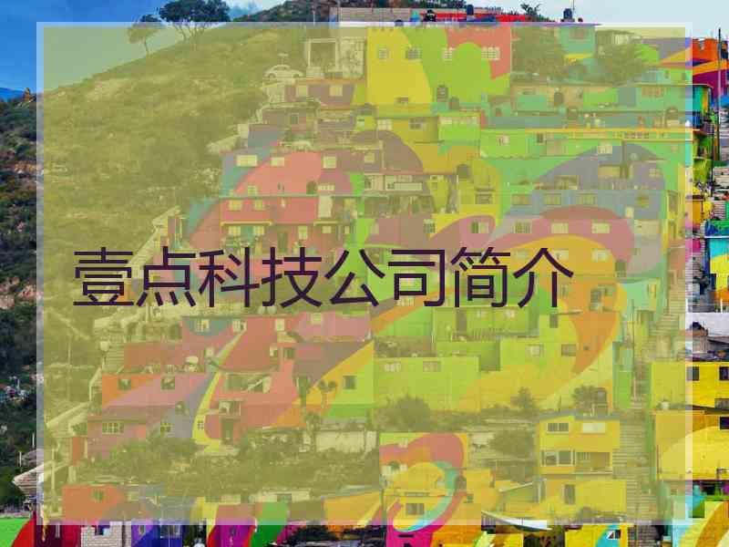 壹点科技公司简介