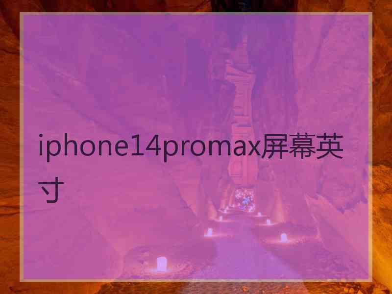 iphone14promax屏幕英寸