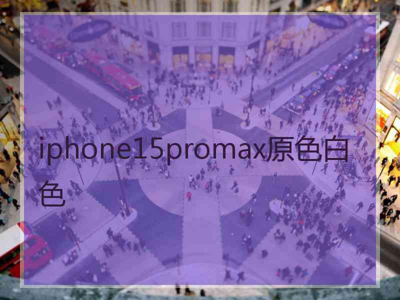 iphone15promax原色白色