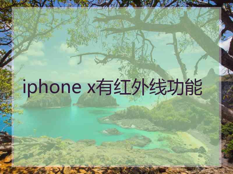 iphone x有红外线功能