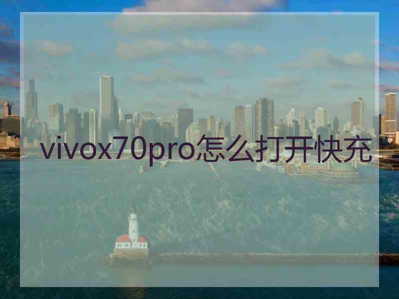 vivox70pro怎么打开快充