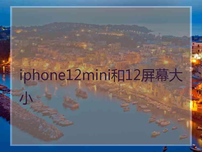 iphone12mini和12屏幕大小