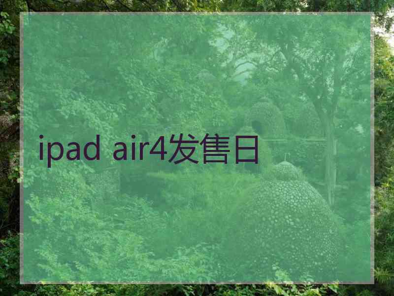 ipad air4发售日