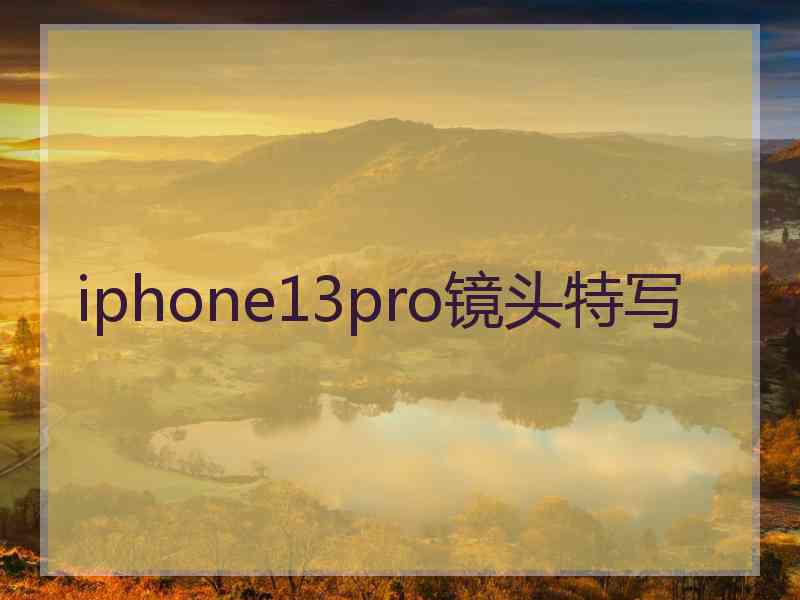 iphone13pro镜头特写