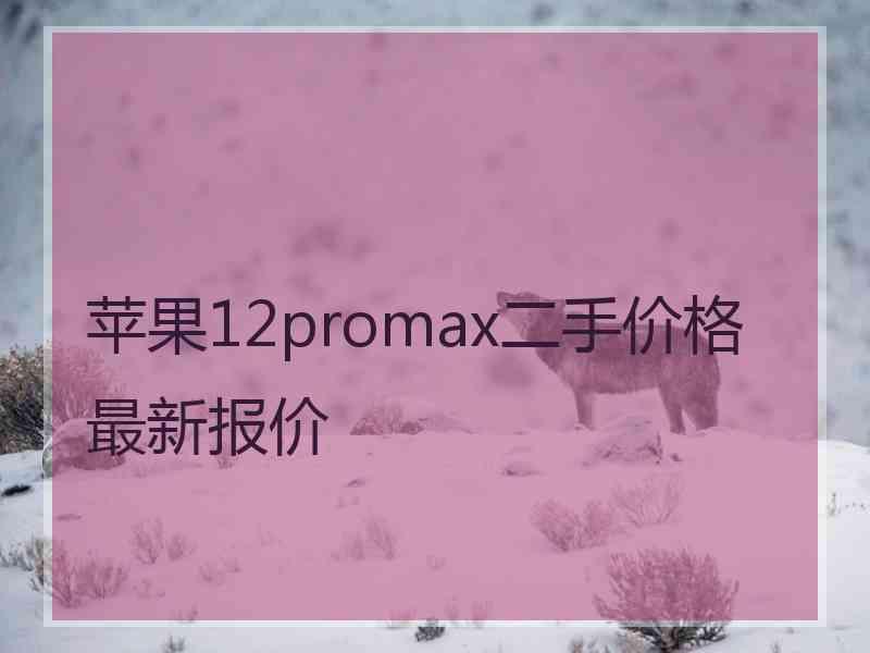 苹果12promax二手价格最新报价