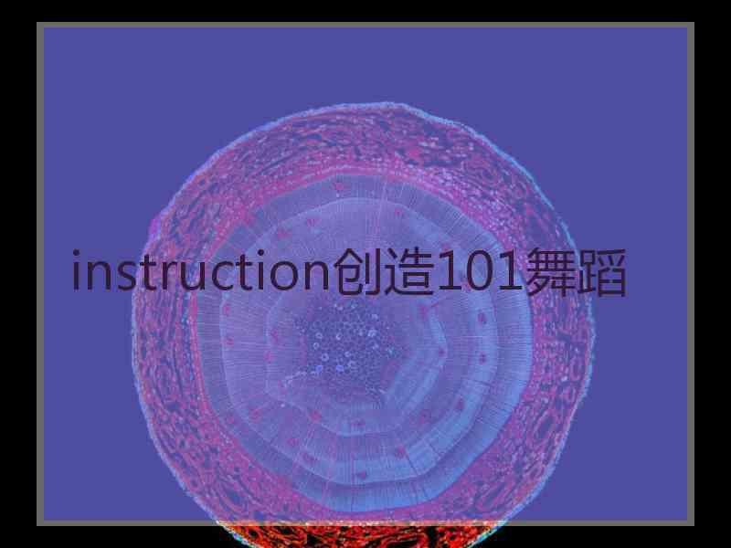 instruction创造101舞蹈