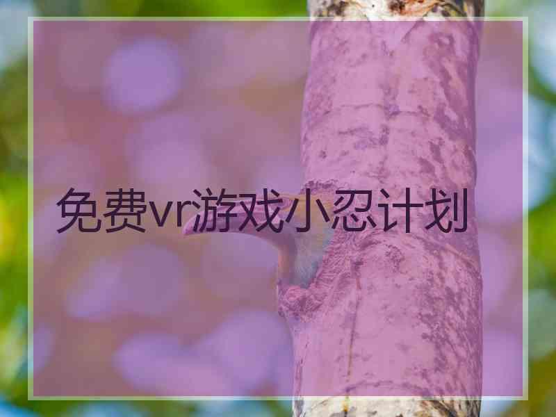 免费vr游戏小忍计划