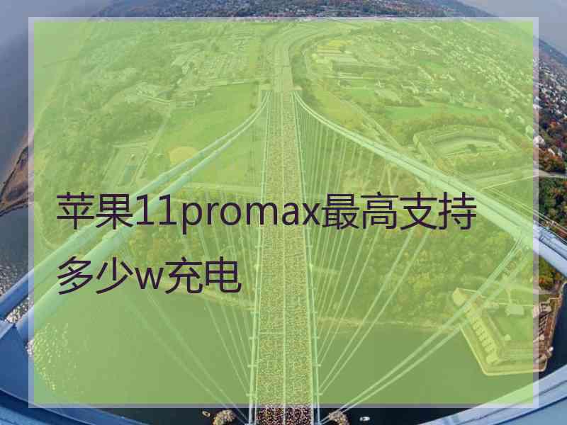 苹果11promax最高支持多少w充电