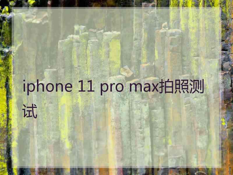 iphone 11 pro max拍照测试