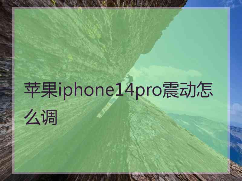 苹果iphone14pro震动怎么调