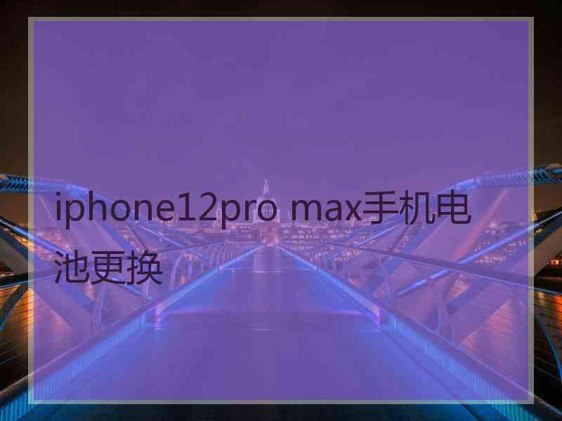 iphone12pro max手机电池更换