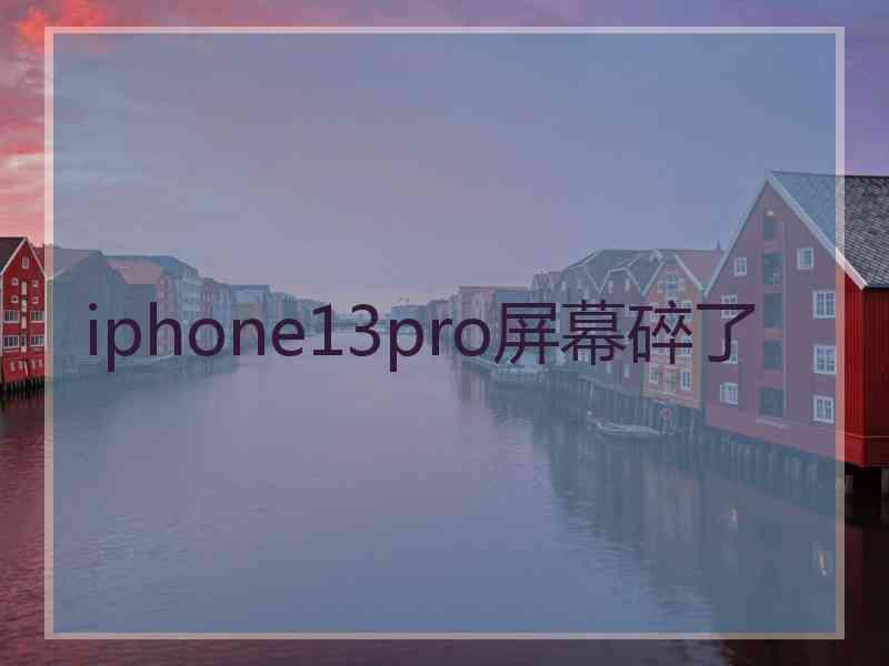 iphone13pro屏幕碎了