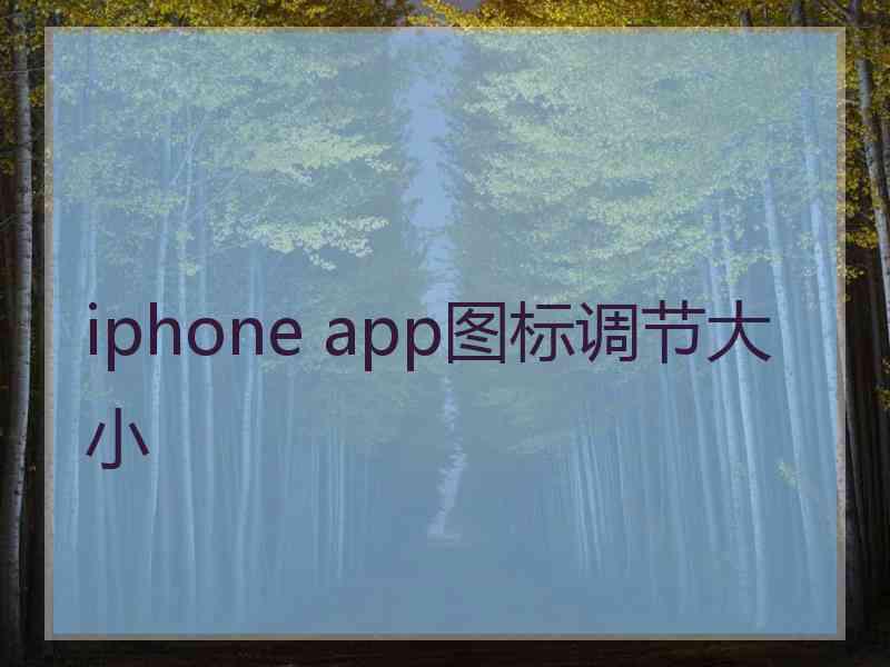 iphone app图标调节大小