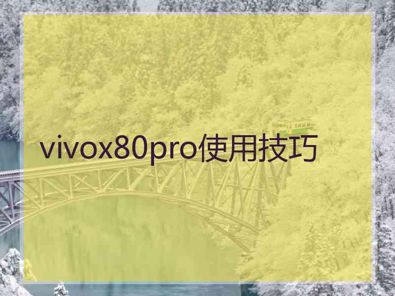 vivox80pro使用技巧