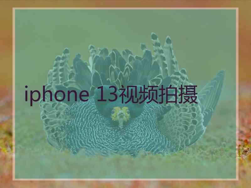 iphone 13视频拍摄