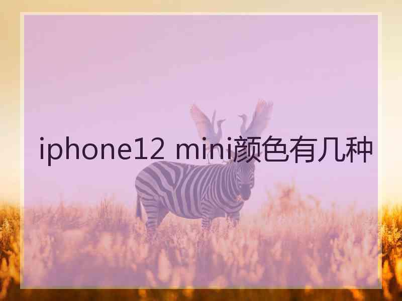 iphone12 mini颜色有几种