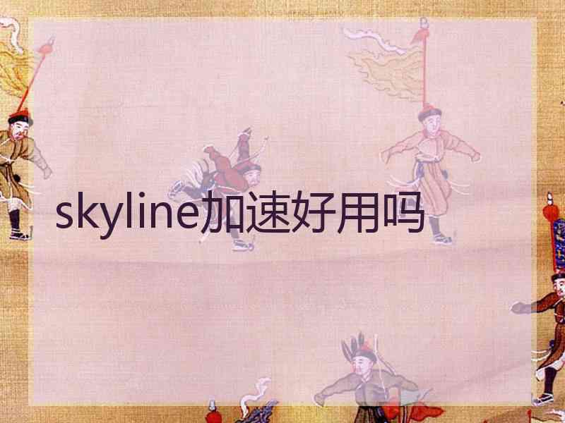 skyline加速好用吗