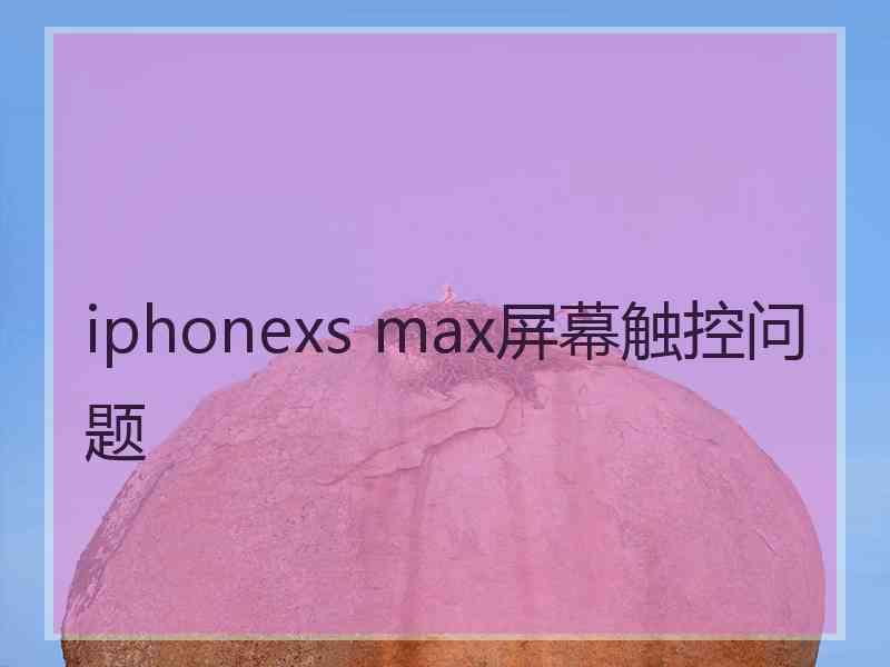 iphonexs max屏幕触控问题