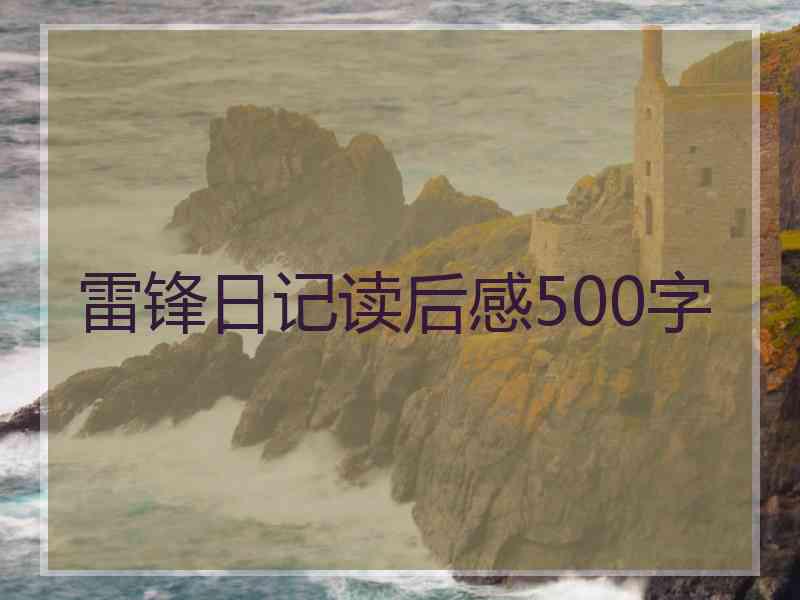 雷锋日记读后感500字