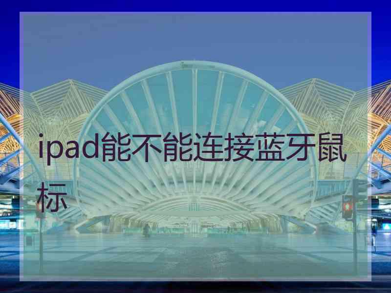 ipad能不能连接蓝牙鼠标