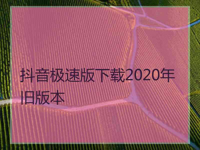 抖音极速版下载2020年旧版本