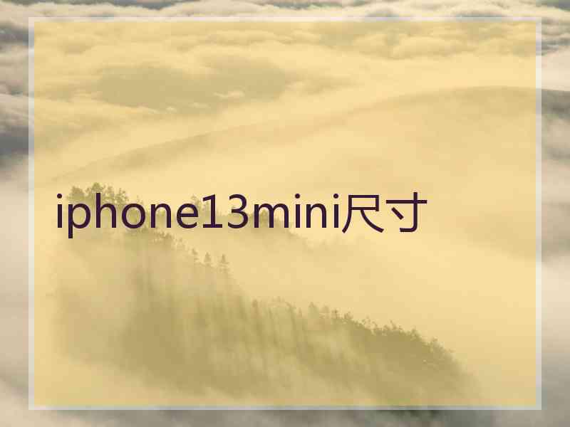 iphone13mini尺寸