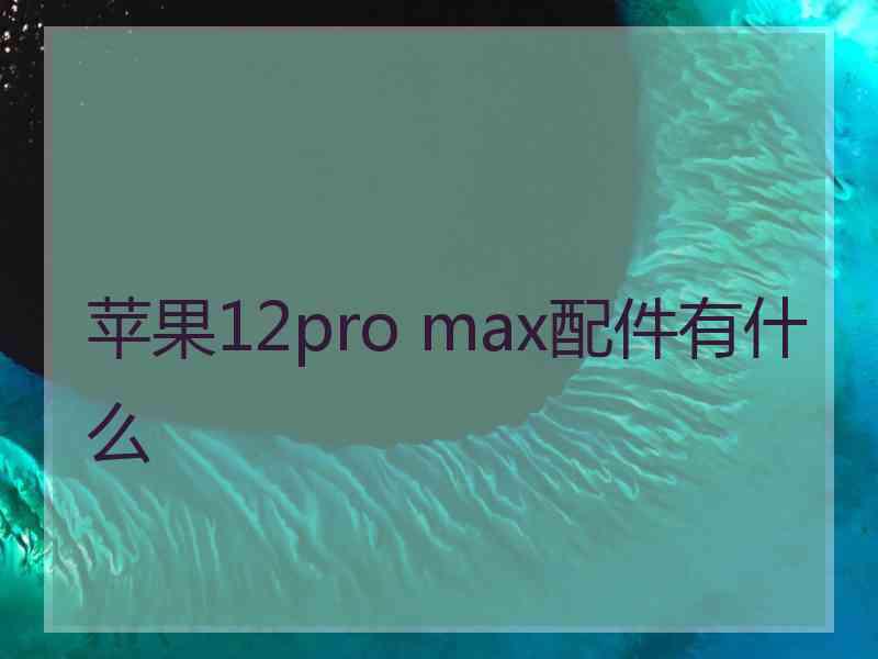 苹果12pro max配件有什么