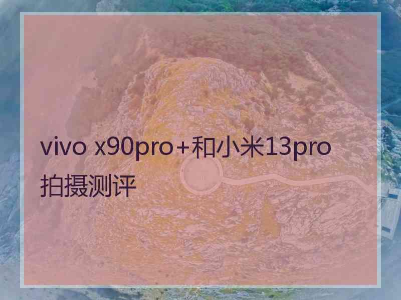 vivo x90pro+和小米13pro拍摄测评