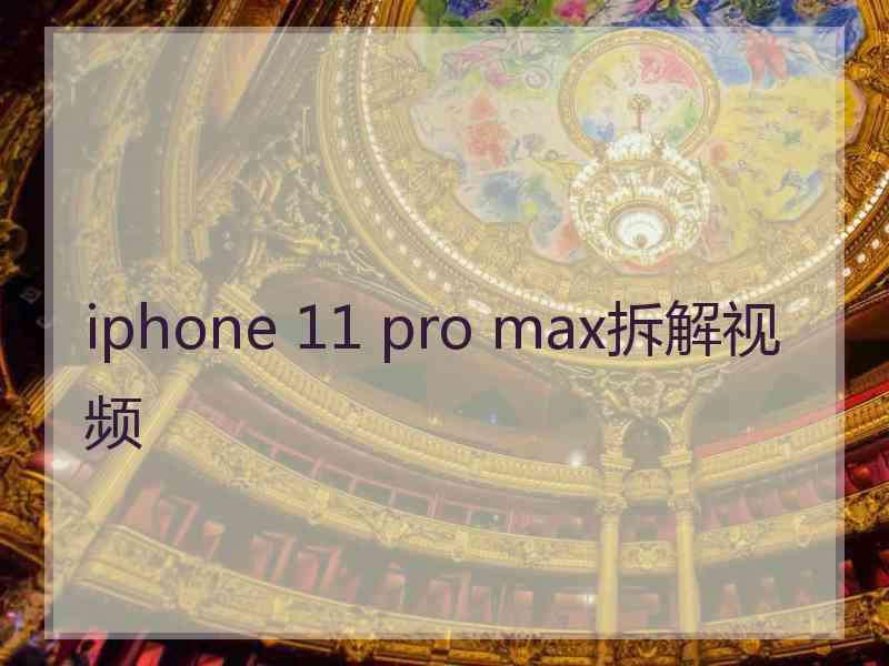 iphone 11 pro max拆解视频