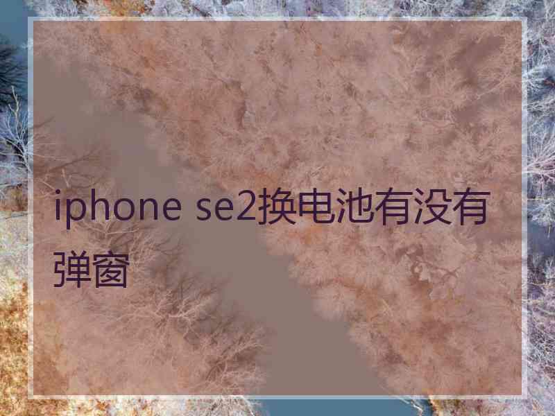 iphone se2换电池有没有弹窗