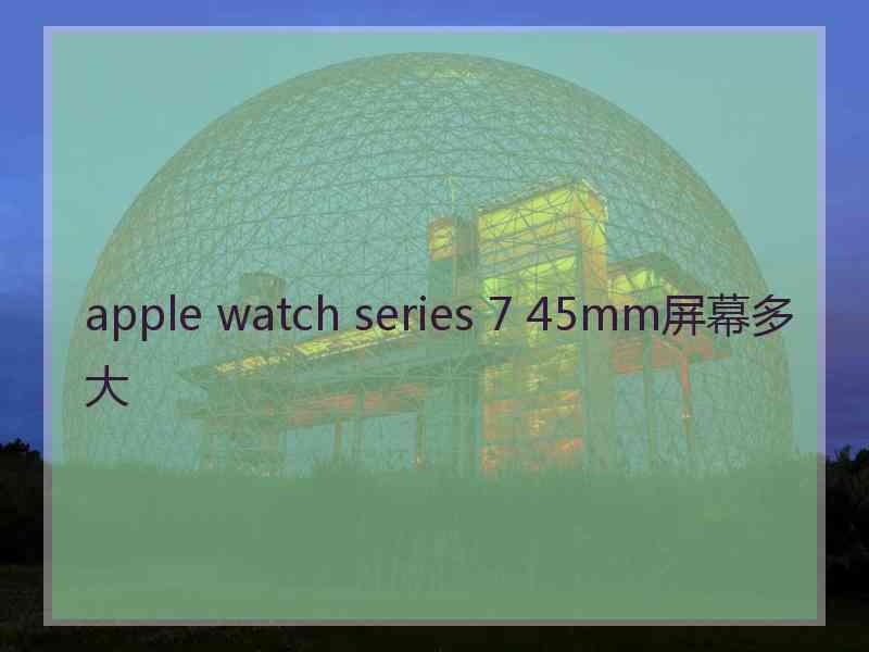 apple watch series 7 45mm屏幕多大