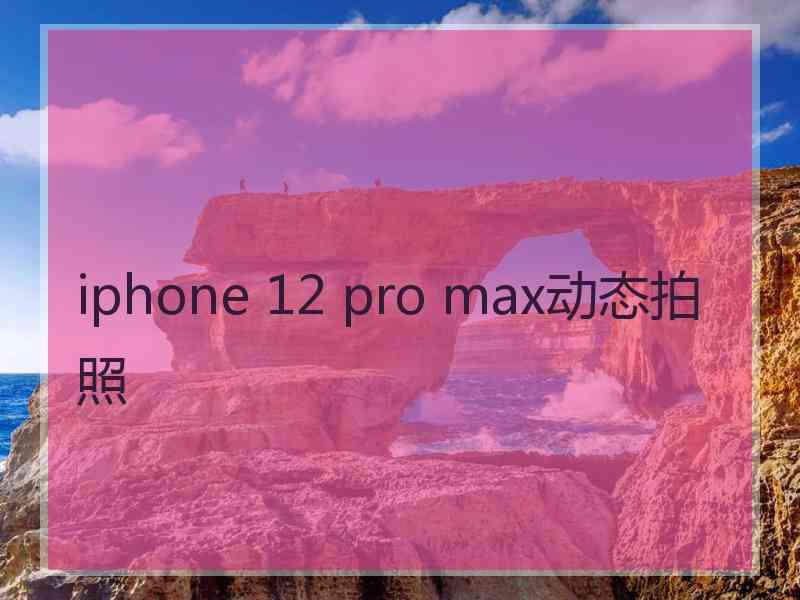 iphone 12 pro max动态拍照