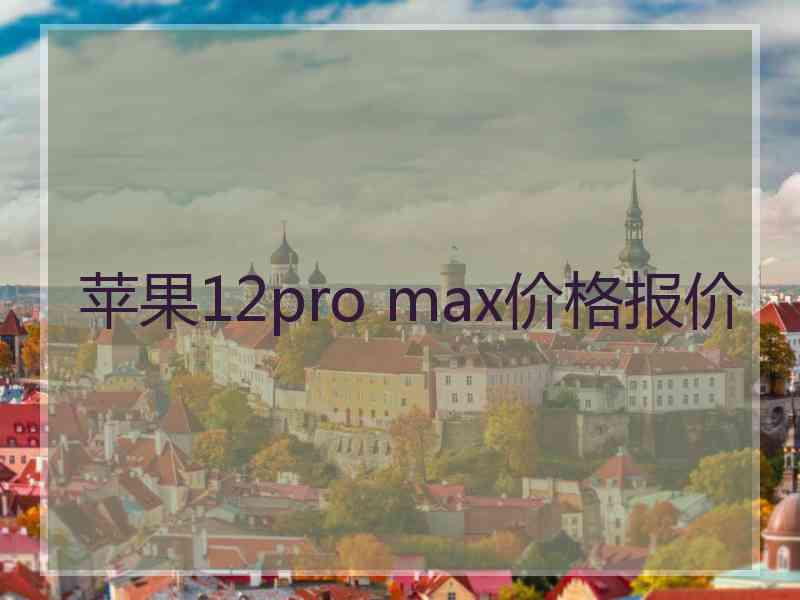 苹果12pro max价格报价