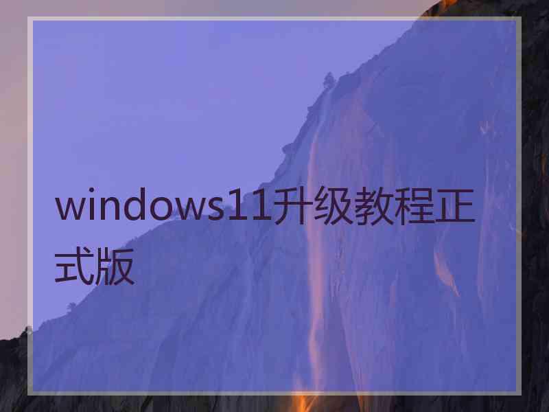 windows11升级教程正式版