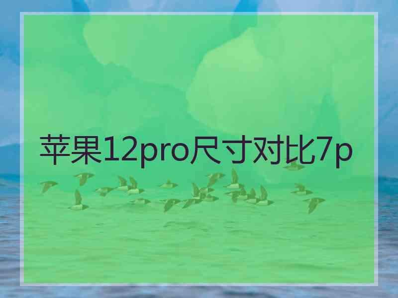 苹果12pro尺寸对比7p