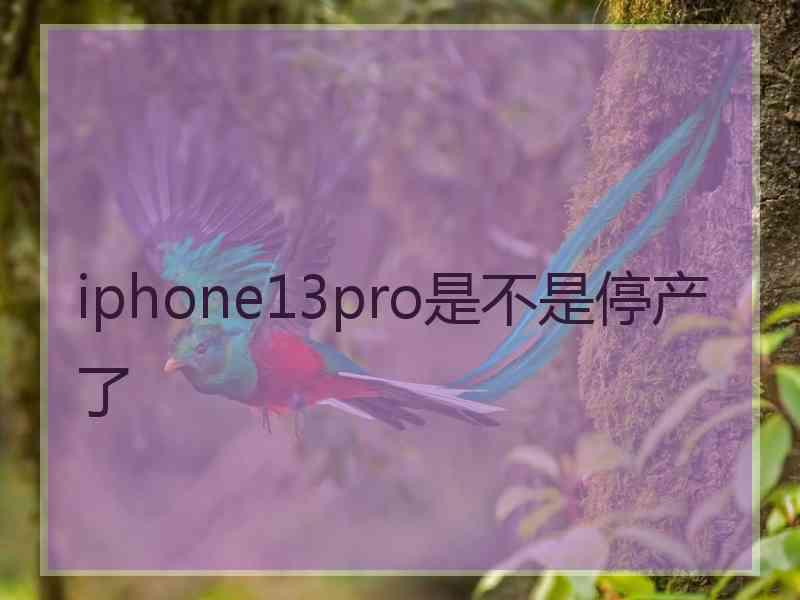 iphone13pro是不是停产了