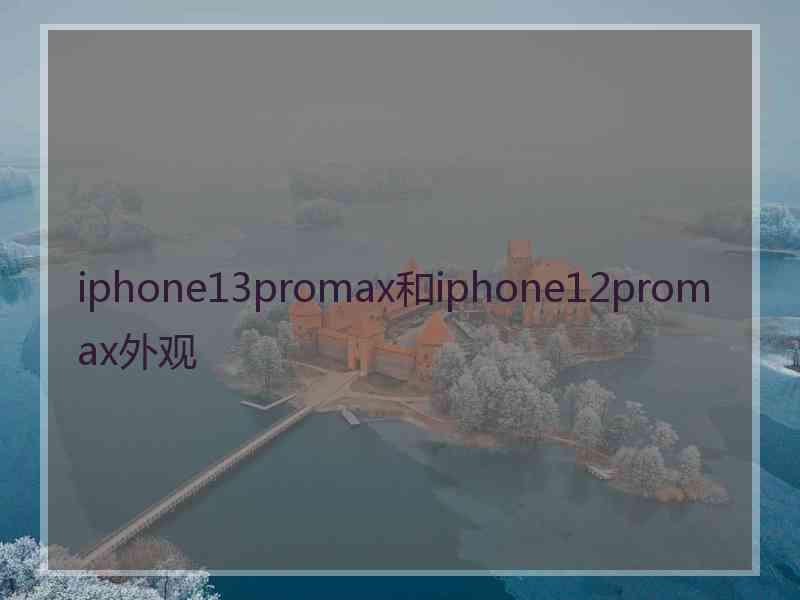 iphone13promax和iphone12promax外观