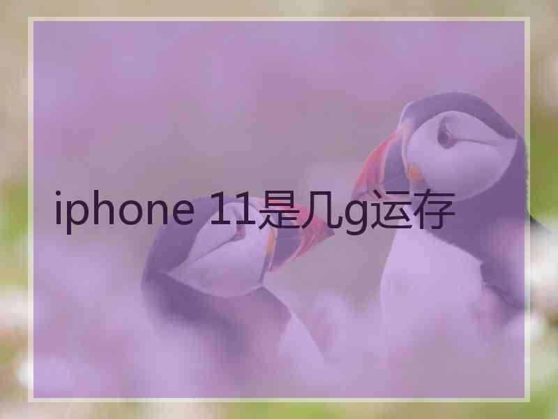 iphone 11是几g运存