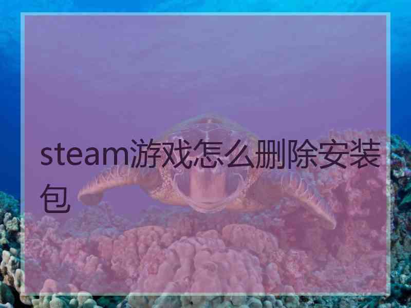 steam游戏怎么删除安装包