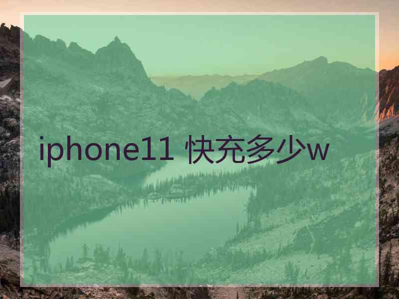 iphone11 快充多少w