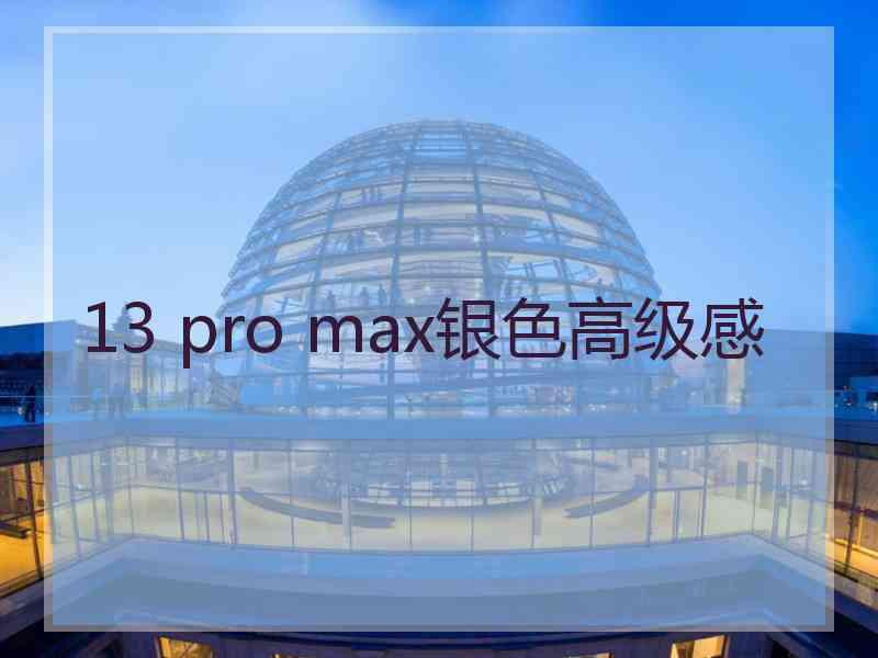 13 pro max银色高级感