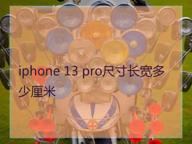 iphone 13 pro尺寸长宽多少厘米