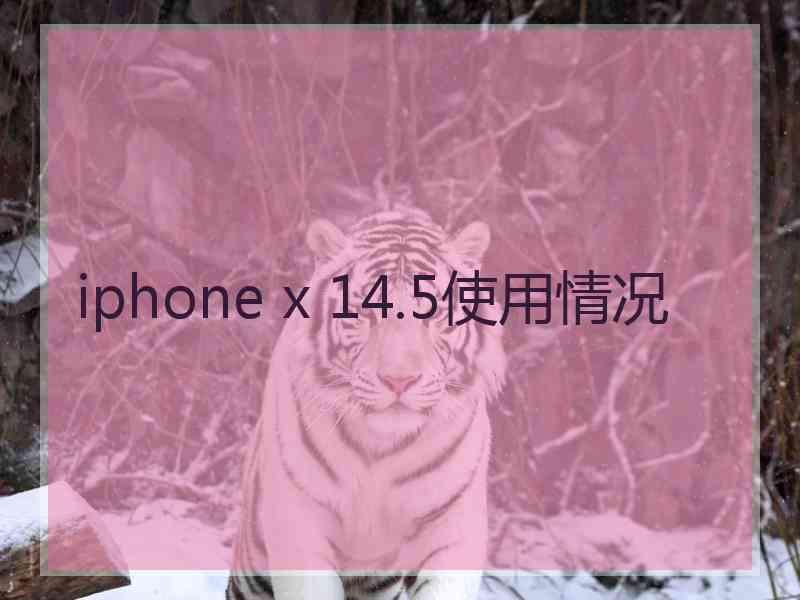 iphone x 14.5使用情况