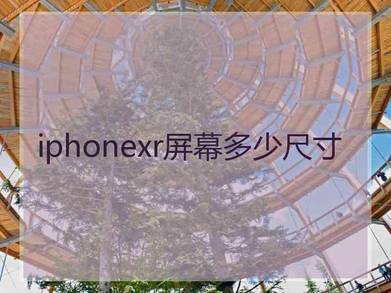 iphonexr屏幕多少尺寸