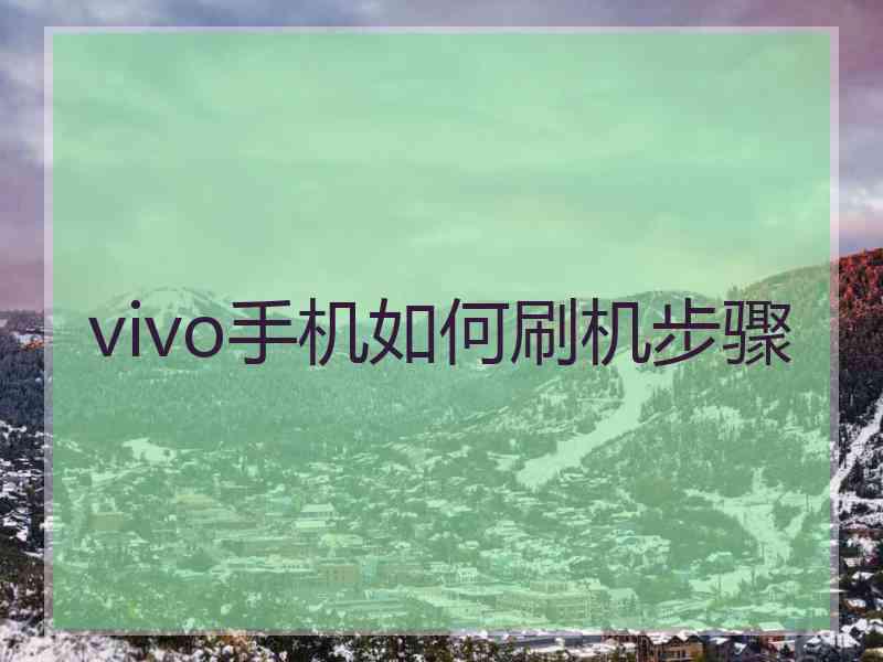 vivo手机如何刷机步骤