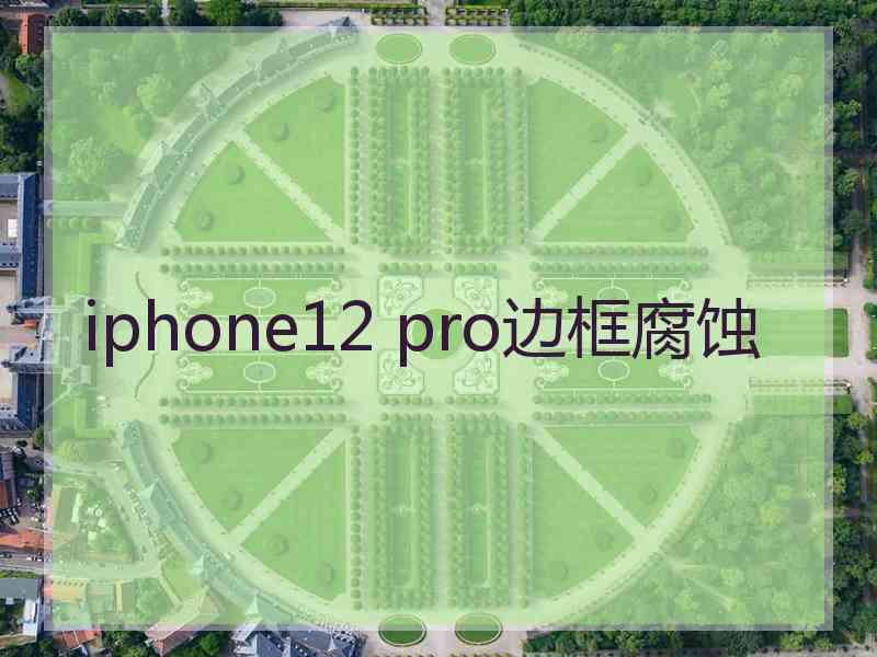 iphone12 pro边框腐蚀