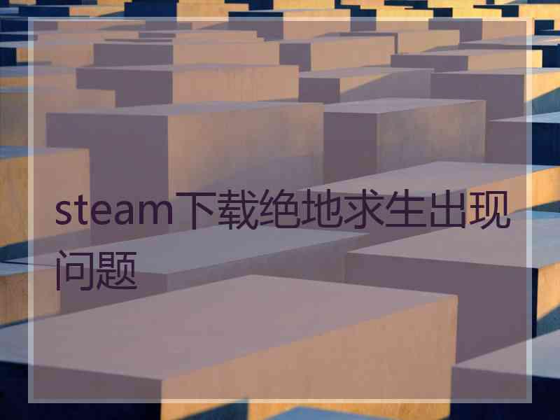 steam下载绝地求生出现问题