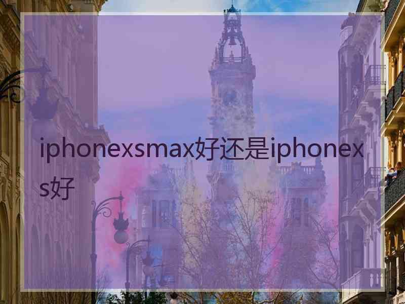 iphonexsmax好还是iphonexs好